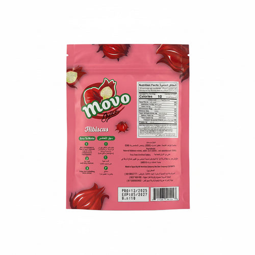 Movo Hibiscus Juice Powder Zero Sugar – Makes 3L | 75g Instant Drink Mix