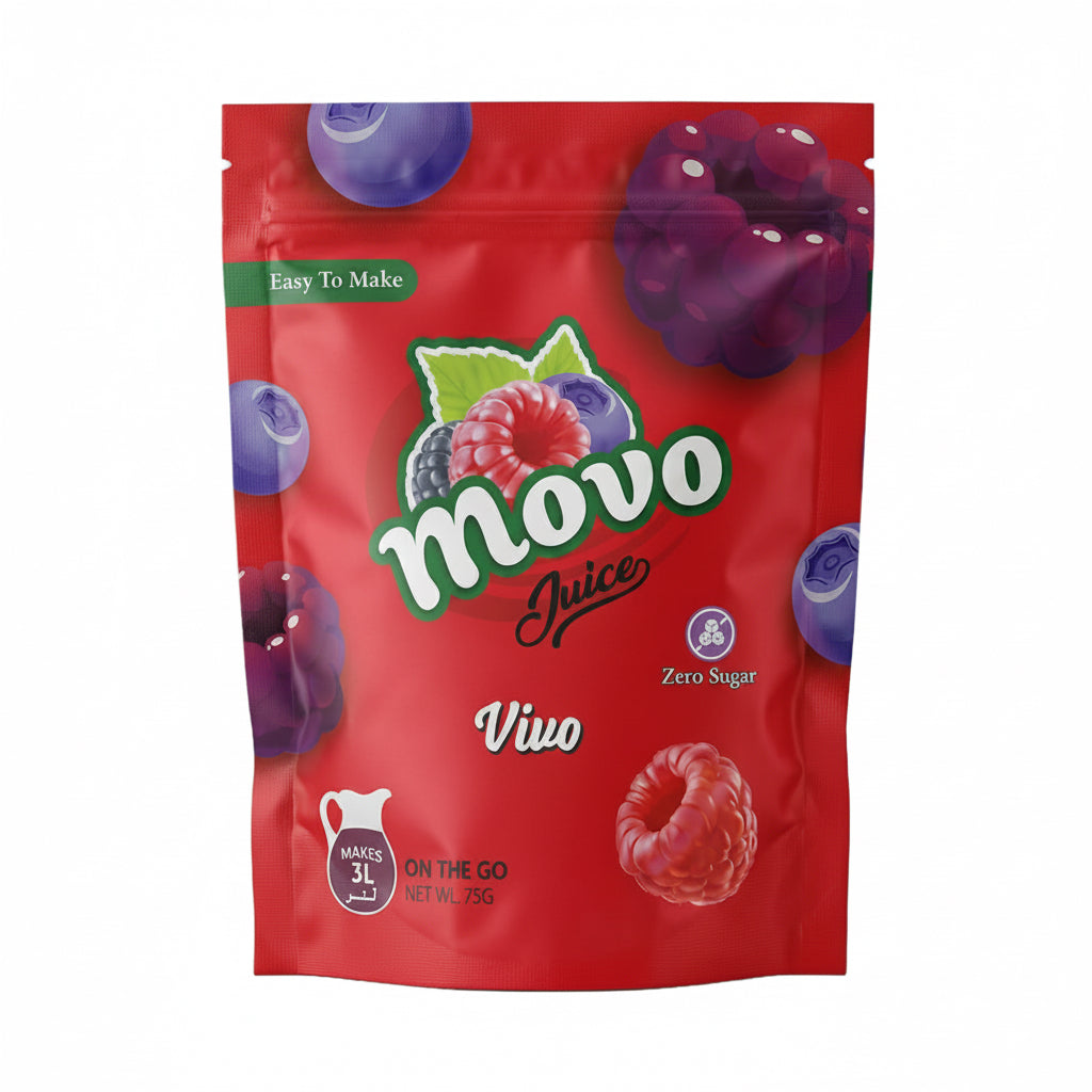 Movo Vivo Mixed Berries Juice Powder Zero Sugar – Makes 3L | 75g Drink Mix