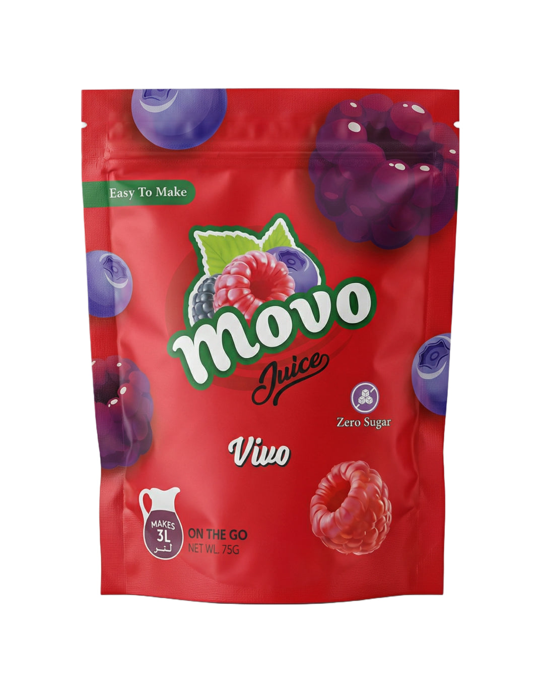 مشروب موفو بالتوت بودرة   - 75 جم - 3 لتر