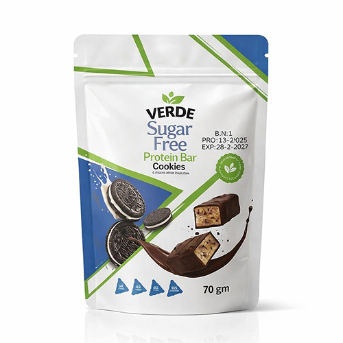 Verde Sugar Free Protein Bar Cookies & Cream White Chocolate